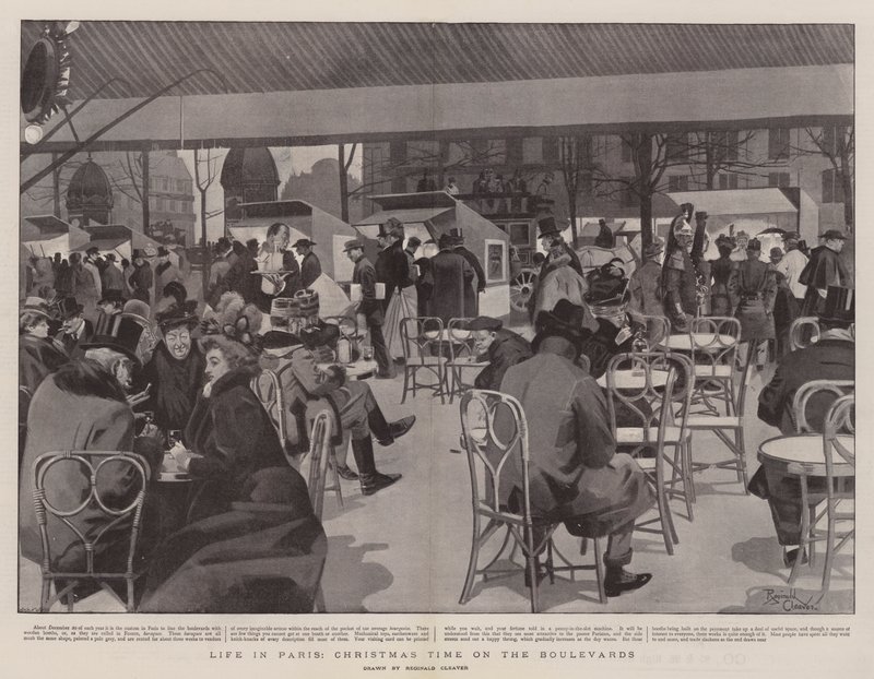 Vida en París, Navidad en los bulevares de Charles Paul Renouard
