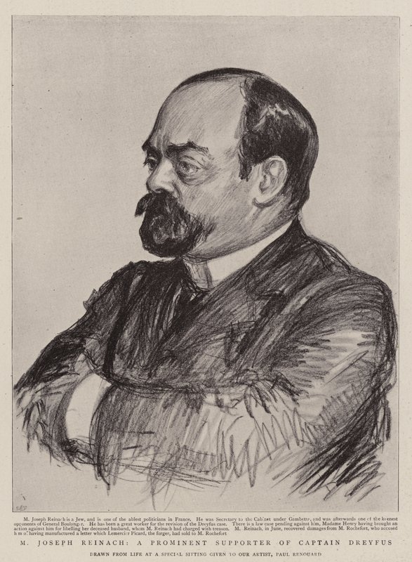 M Joseph Reinach, un destacado partidario del Capitán Dreyfus de Charles Paul Renouard