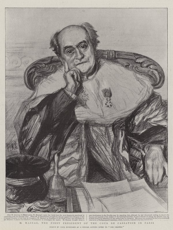 M Mazeau, el primer presidente de la Cour de Cassation en París de Charles Paul Renouard
