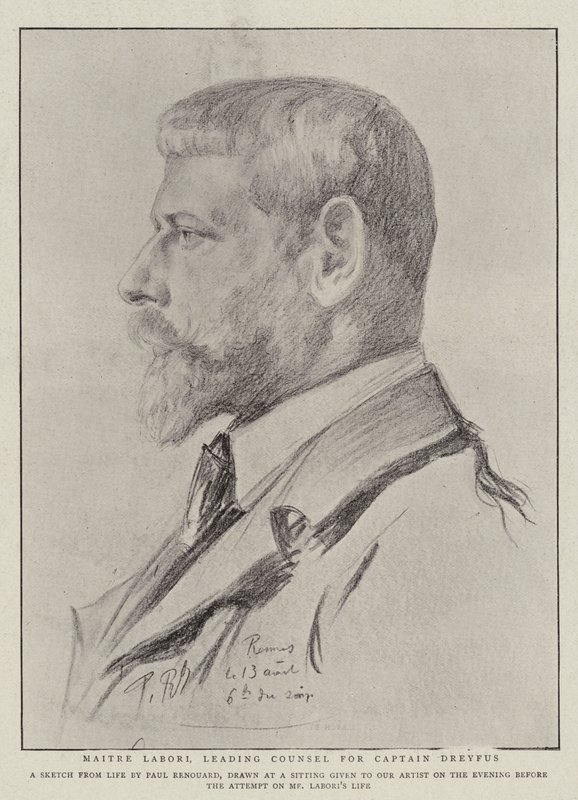 Maitre Labori, abogado principal del Capitán Dreyfus de Charles Paul Renouard