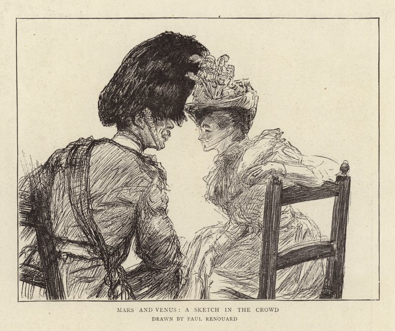 Marte y Venus, un Boceto en la Multitud de Charles Paul Renouard
