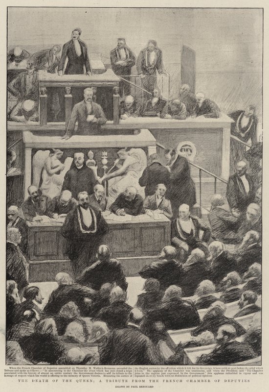 La muerte de la Reina, un tributo de la Cámara de Diputados francesa de Charles Paul Renouard