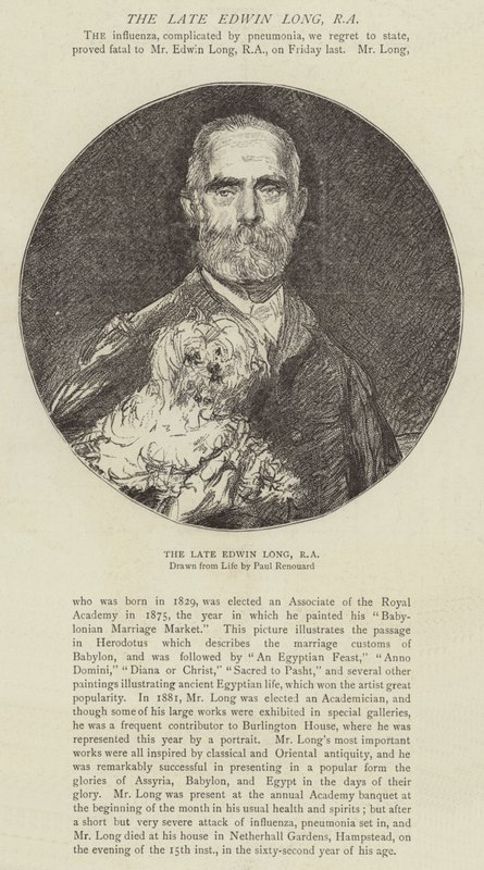 El difunto Edwin Long, RA de Charles Paul Renouard