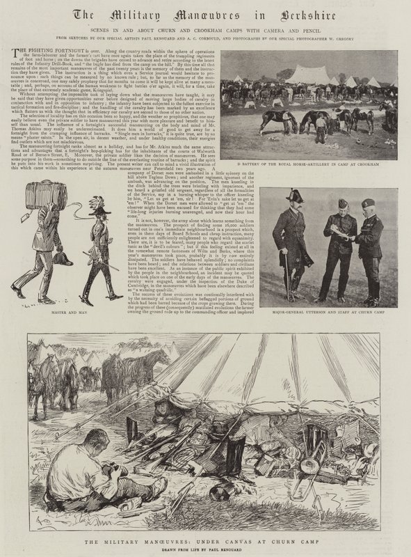 Las Maniobras Militares en Berkshire de Charles Paul Renouard