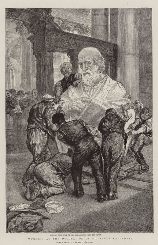 Trabajando en la decoración de la Catedral de San Pablo de Charles Paul Renouard