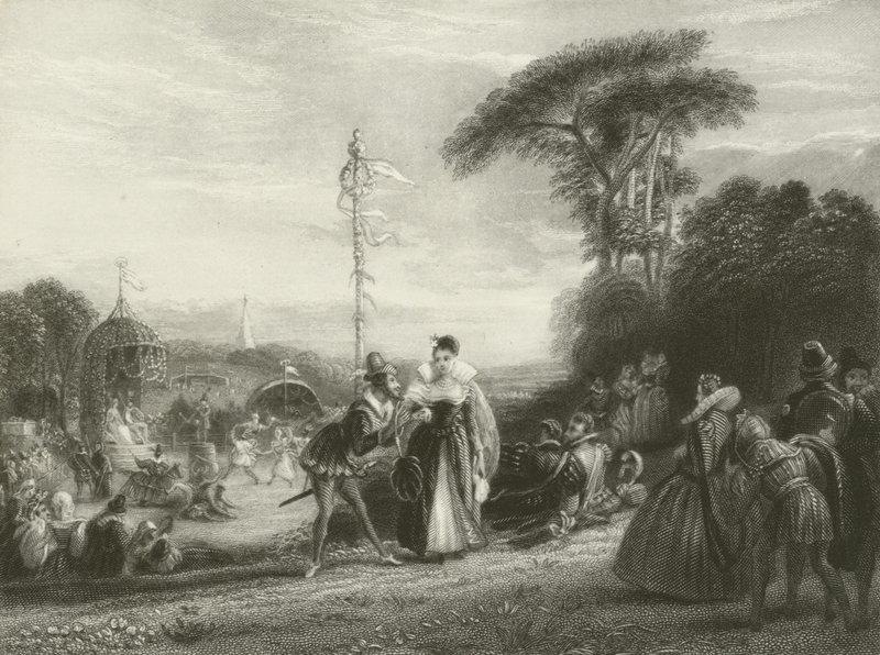 Día de mayo, en el reinado de la Reina Isabel de Charles Robert Leslie