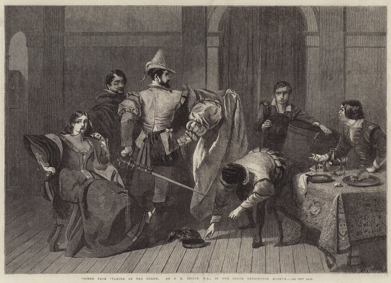 Escena de La fierecilla domada de Charles Robert Leslie