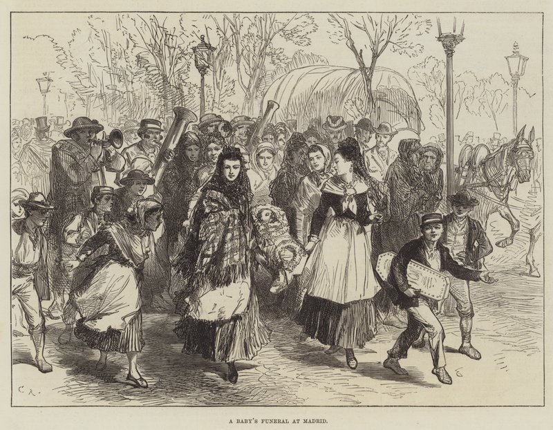 El funeral de un bebé en Madrid de Sir John Charles Robinson