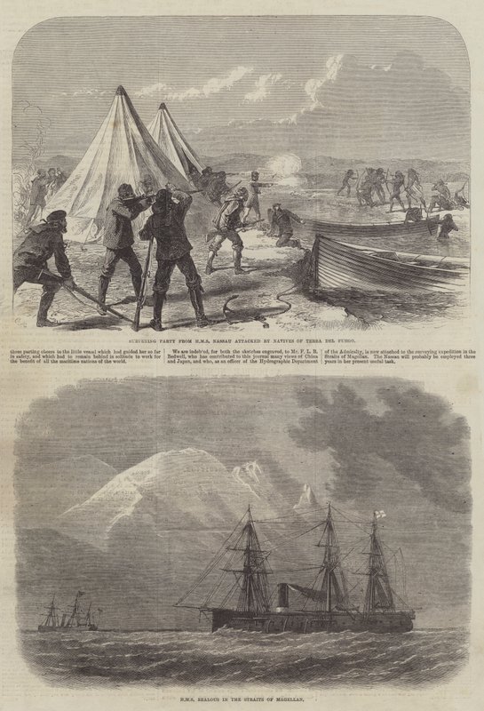 Un grupo de topografía en Tierra del Fuego de Sir John Charles Robinson
