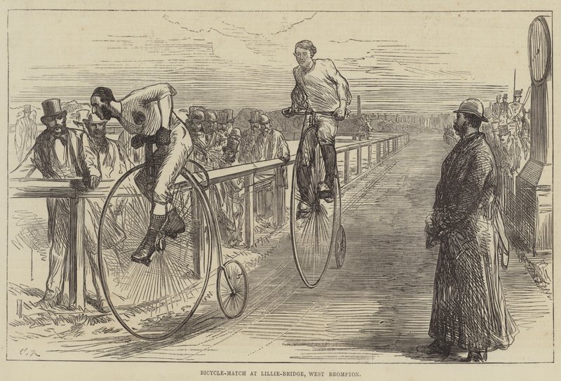Carrera de bicicletas en Lillie-Bridge, West Brompton de Sir John Charles Robinson