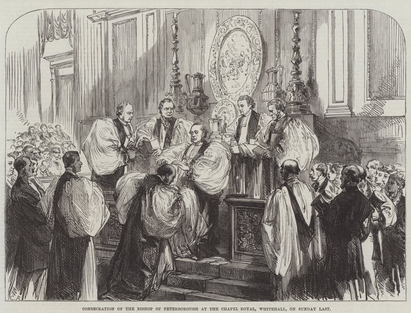 Consagración del Obispo de Peterborough en la Capilla Real, Whitehall, el domingo pasado de Sir John Charles Robinson