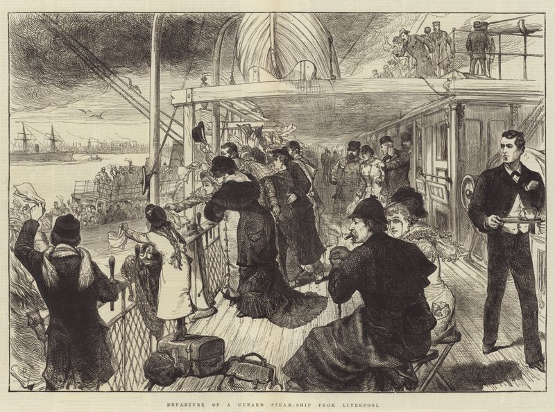 Salida de un barco de vapor de Cunard desde Liverpool de Sir John Charles Robinson