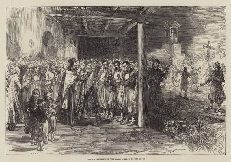 Ceremonia de Pascua de la Iglesia Griega en la Troade de Sir John Charles Robinson