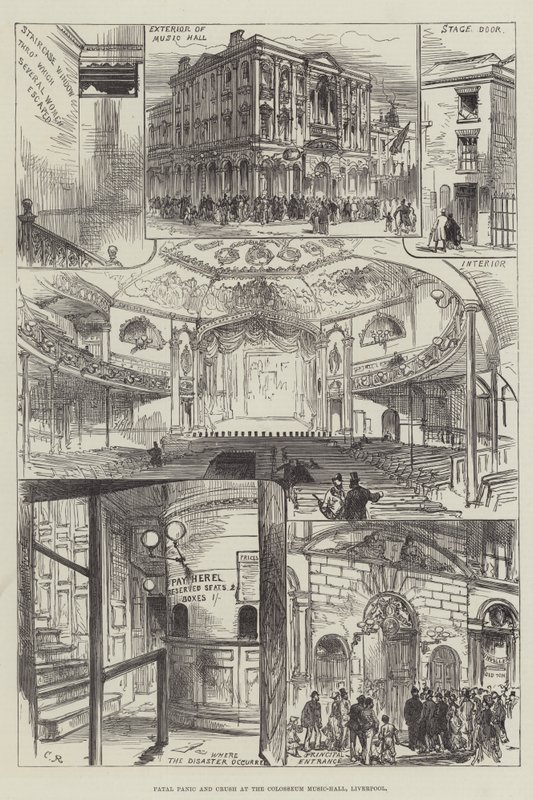 Pánico Fatal y Aplastamiento en el Colosseum Music-Hall, Liverpool de Sir John Charles Robinson