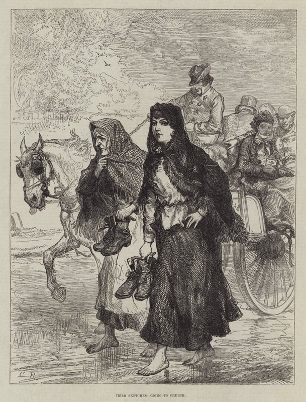 Bocetos irlandeses, yendo a la iglesia de Sir John Charles Robinson