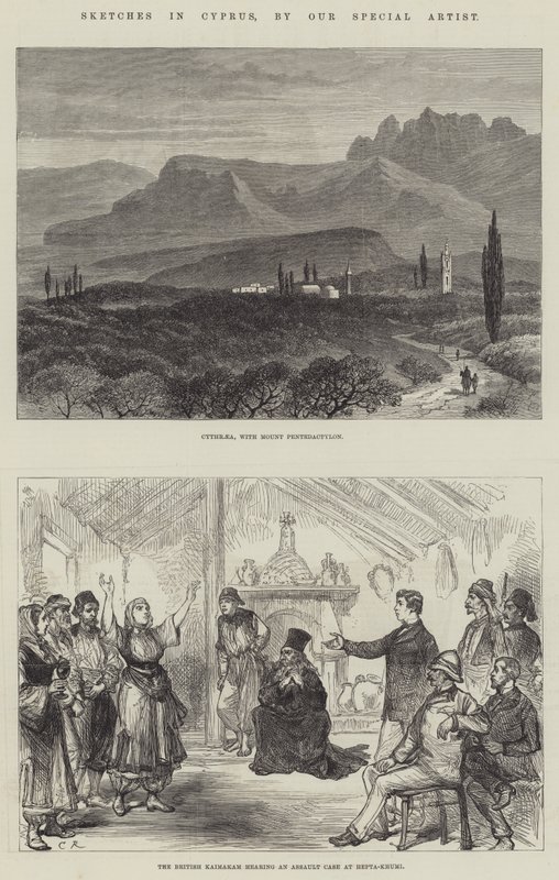 Bocetos en Chipre de Sir John Charles Robinson