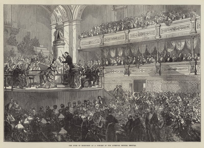 El Duque de Edimburgo en un concierto del Festival Musical de Liverpool de Sir John Charles Robinson