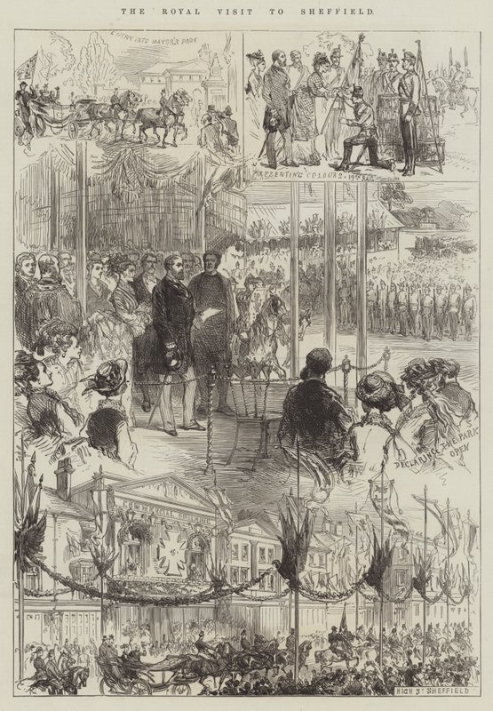 La visita real a Sheffield de Sir John Charles Robinson