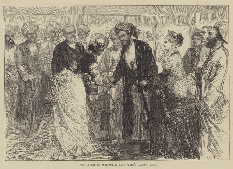 El Sultán de Zanzíbar en la fiesta en el jardín de Lady Frere de Sir John Charles Robinson