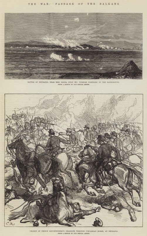 La guerra, paso de los Balcanes de Sir John Charles Robinson