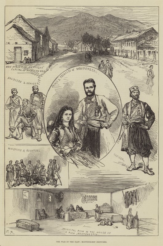 La guerra en el este, bocetos montenegrinos de Sir John Charles Robinson