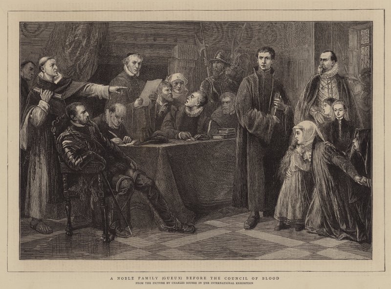 Una familia noble (Gueux) ante el Consejo de Sangre de Charles Soubre