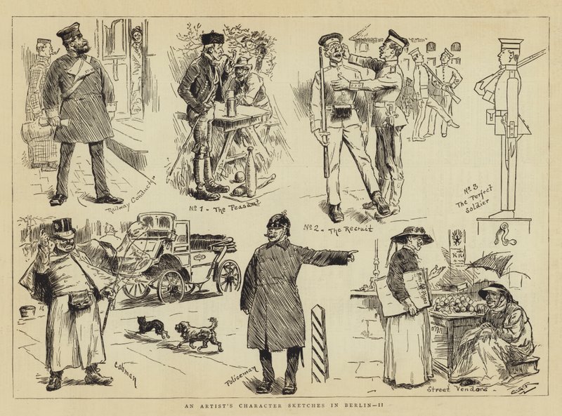 Bocetos de carácter de un artista en Berlín, II de Charles Stanley Reinhart