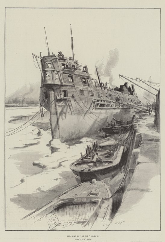 Desguace del Old Benbow de Charles William Wyllie
