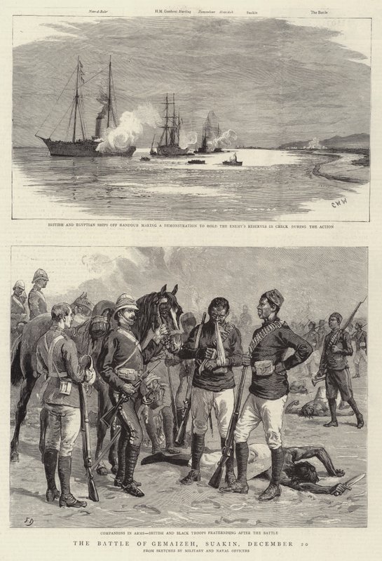 La Batalla de Gemaizeh, Suakin, 20 de diciembre de Charles William Wyllie