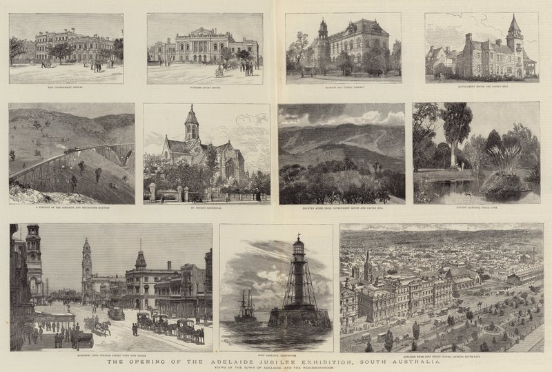 La Apertura de la Exposición del Jubileo de Adelaida, Australia del Sur de Charles William Wyllie