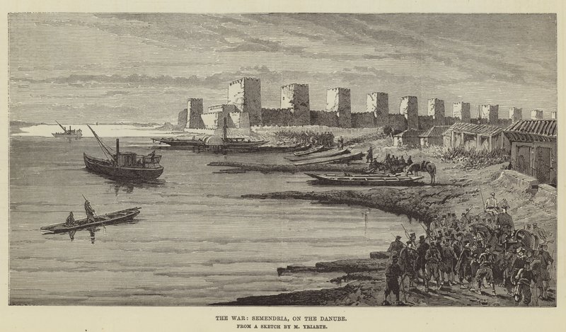 La guerra, Semendria, en el Danubio de Charles Yriarte