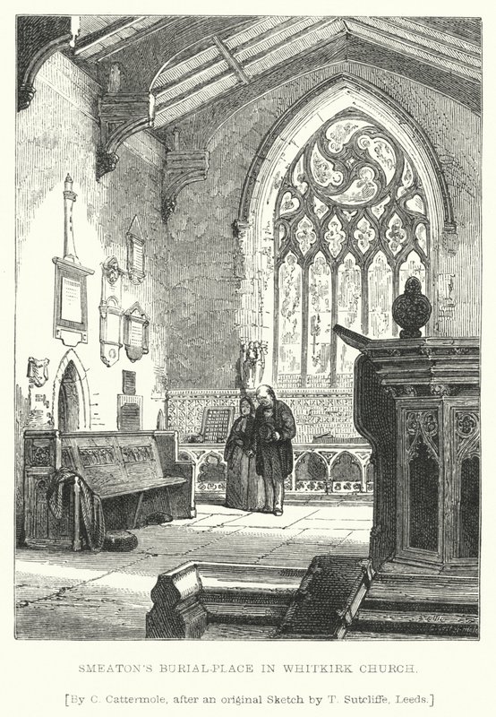 Lugar de Entierro de Smeaton en la Iglesia de Whitkirk (grabado) de Charles (after) Cattermole
