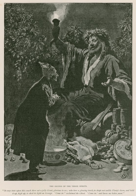 Ilustración para Un Cuento de Navidad de Charles Dickens de Charles (after) Green