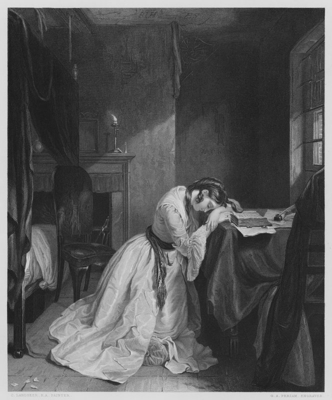 Clarissa Harlowe de Charles (after) Landseer
