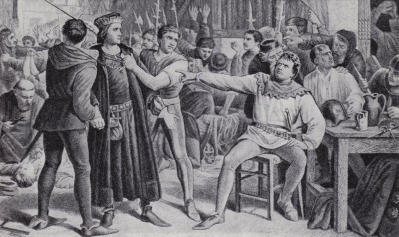 Lord Saye y Sele, a punto de ser decapitado en la rebelión de Jack Cade de Charles (after) Lucy