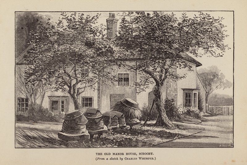 The Old Manor House, Scrooby (litografía) de Charles (after) Whymper