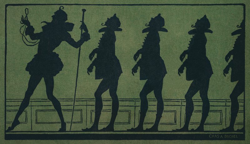 Noche de Reyes: Malvolio (litografía en color) de Charles A. Buchel