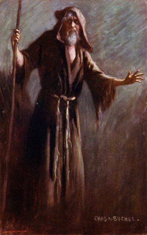 Ulises, Sr. Árbol, Acto III, Escena 2 (litografía en color) de Charles A. Buchel
