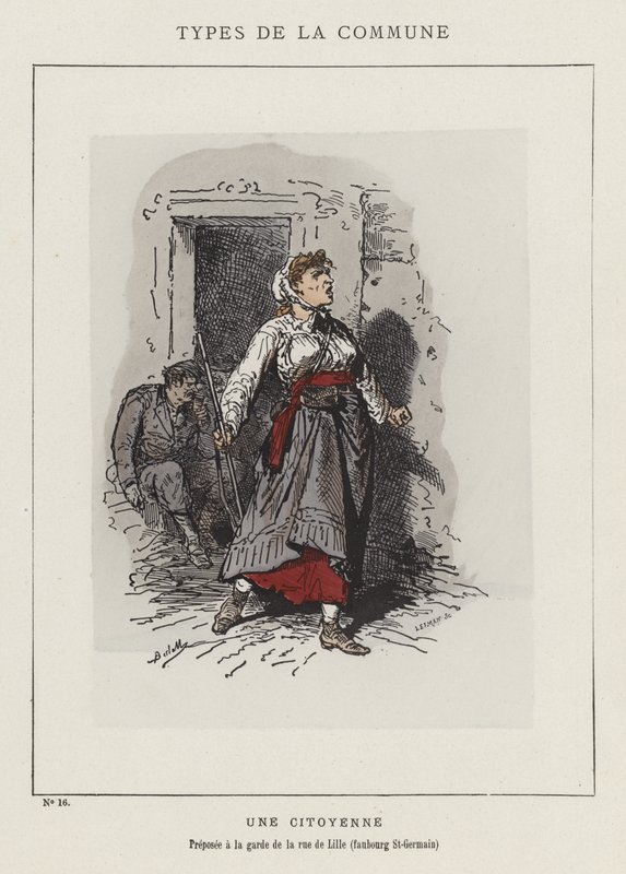 Una ciudadana, encargada de la guardia de la rue de Lille, faubourg St-Germain de Charles Albert d Arnoux Bertall