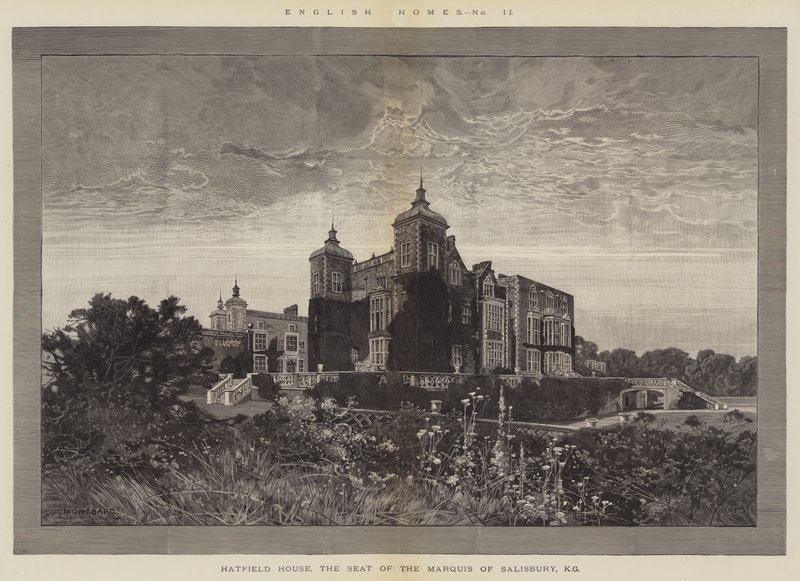 Hogares ingleses, Hatfield House, la sede del Marqués de Salisbury, KG de Charles Auguste Loye