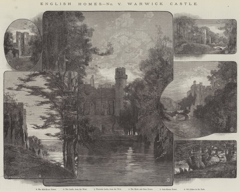 Hogares ingleses, Castillo de Warwick de Charles Auguste Loye
