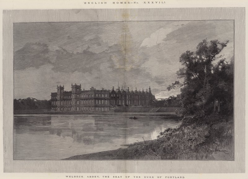 Hogares ingleses, Welbeck Abbey, la sede del Duque de Portland de Charles Auguste Loye