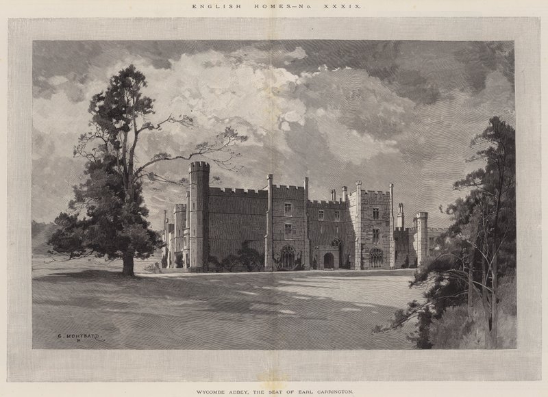 Hogares ingleses, Wycombe Abbey, la residencia del Conde Carrington de Charles Auguste Loye