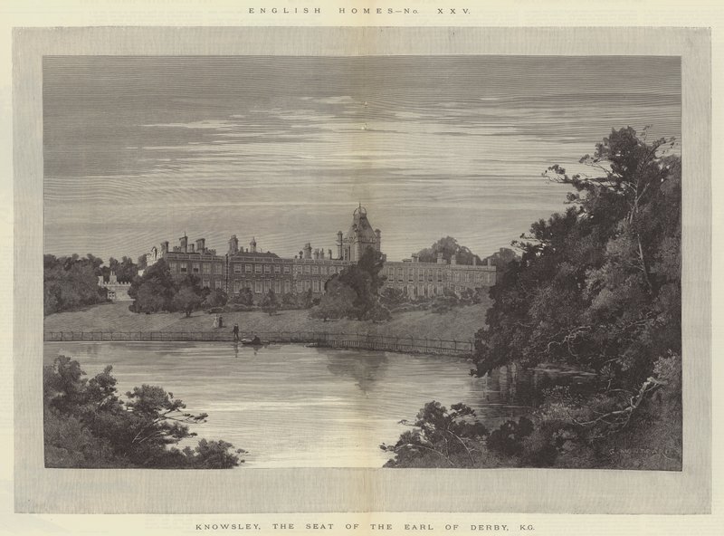 Knowsley, la residencia del Conde de Derby, KG de Charles Auguste Loye