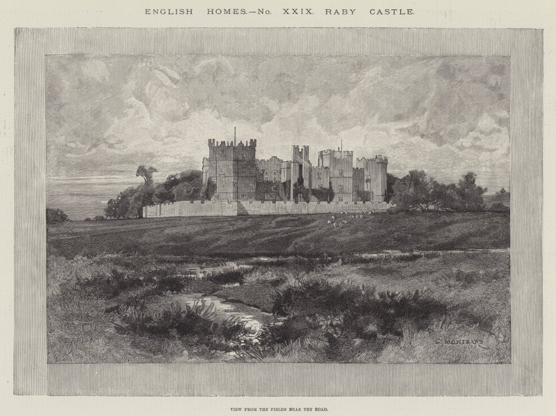 Castillo de Raby, Vista desde los Campos cerca del Camino de Charles Auguste Loye