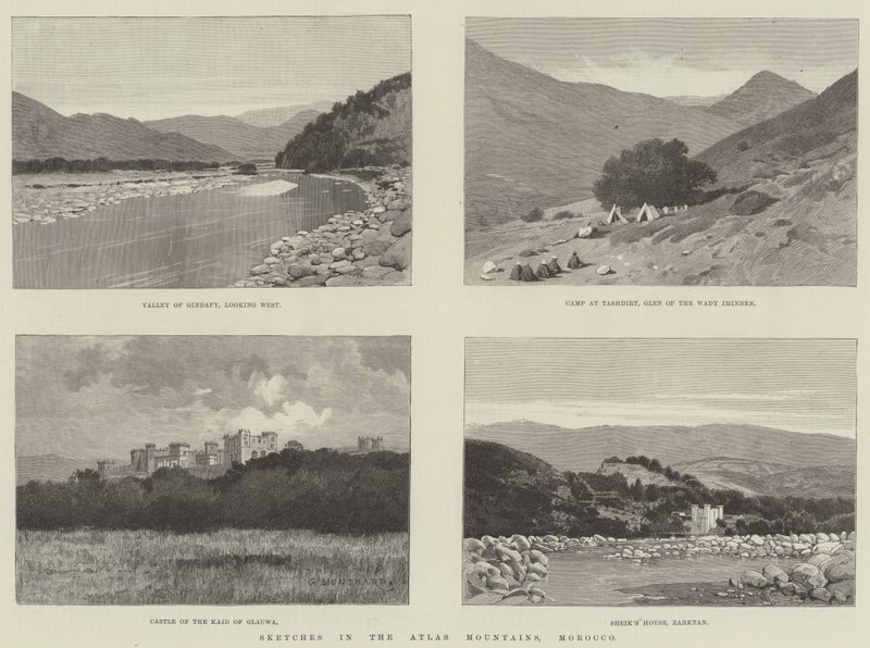 Bocetos en las Montañas del Atlas, Marruecos de Charles Auguste Loye