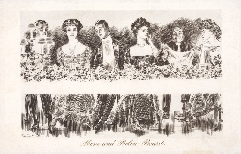 Encima y debajo de la mesa de Charles Dana Gibson