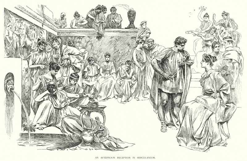 Una recepción vespertina en Herculano de Charles Dana Gibson