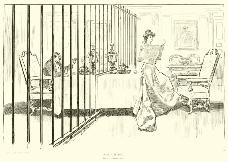Ilustración para La Escalera Social de Charles Dana Gibson
