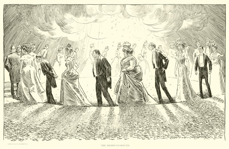 Ilustración para La Escalera Social de Charles Dana Gibson